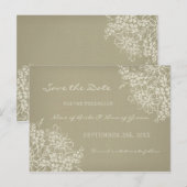 Vintage florale Save the Date Hochzeitskarten Ankündigungspostkarte (Vorne/Hinten)
