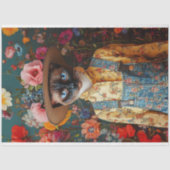 Vintage florale Siamkatze Dekoupage Seidenpapier (Vorderseite)