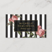 Vintage, florale Stricksalon-Visitenkarte Visitenkarte (Vorderseite)