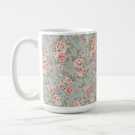 Vintage florale Tapete Kaffeetasse (Links)