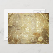 Vintage florale Tapete Postkarte (Vorne/Hinten)