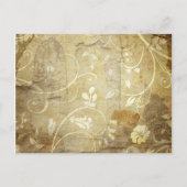 Vintage florale Tapete Postkarte (Vorderseite)