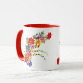 Vintage florale Tasse (Vorderseite Links)