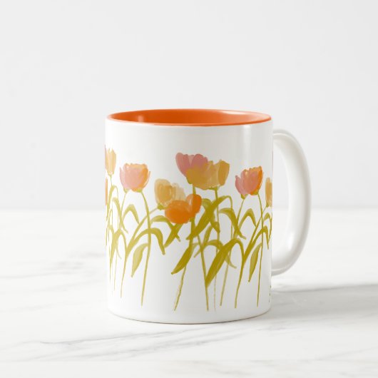 Vintage florale Tasse (VorderseiteRechts)