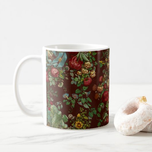 Vintage florale Tasse (Mit Donut)
