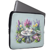 Vintage Florale Teeparty im Garten Laptopschutzhülle (Vorne Rechts)