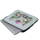 Vintage Florale Teeparty im Garten Laptopschutzhülle (Vorne Knopf)