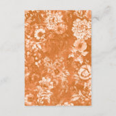 Vintage florale Terrakotta - Neutrale Hochzeitssti Begleitkarte (Rückseite)