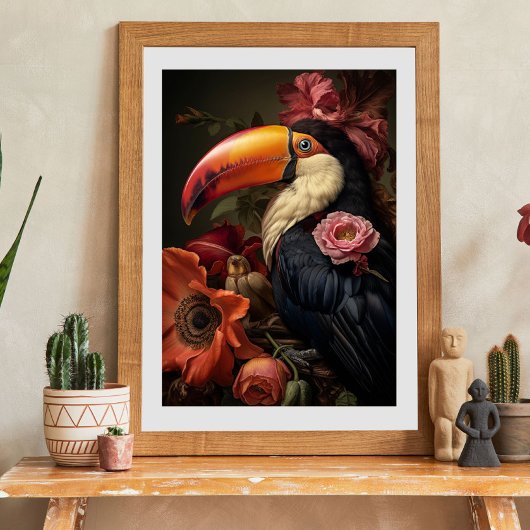Vintage florale Toucan Decoupage Seidenpapier