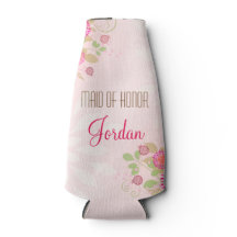 Vintage florale Trauzeugin Flasche Cool
