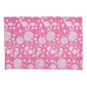 Vintage florale Trendfarben Bright Pink & White Kissenbezug