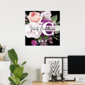 Vintage florale Übergröße Business Card Poster (Heimbüro)