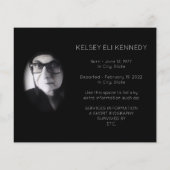 Vintage, florale und elegante Beerdigung (Rückseite)