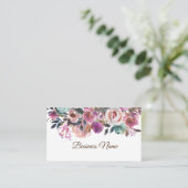 Vintage florale Visitenkarte im Retro-Stil (Stehend Vorderseite)