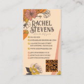 Vintage florale Visitenkarten: Elegante Erde Visitenkarte (Rückseite)
