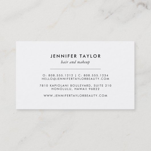 Vintage florale Visitenkarten | Jade Visitenkarte (Rückseite)