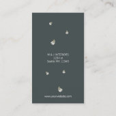 Vintage florale Visitenkarten Visitenkarte (Rückseite)