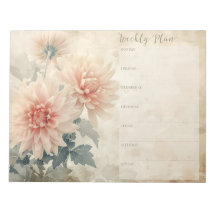 Vintage florale Weekly Planer Stationery