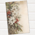 Vintage florale Weihnachtsferien Ephemera Seidenpapier<br><div class="desc">Dieses Design kann durch Auswahl der Option Design bearbeiten personalisiert werden. Sie können auch auf andere Gegenstände übertragen. Kontaktieren Sie mich unter colorflowcreations@gmail.com oder nutzen Sie die Chat-Option oben auf der Seite, wenn Sie dieses Design auf einem anderen Produkt haben möchten oder Hilfe benötigen. Sehen Sie mehr von meinen Designs...</div>