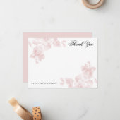 Vintage florale Wohnung Dankeschön Karte (Vorderseite/Rückseite Beispiel)