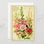 VINTAGE FLORALS-CHRISTMAS-KARTE DANKESKARTE (Vorne/Hinten)