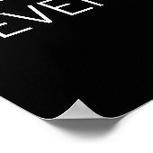 Vintage Florals Fett-Text auf Black Poster (Ecke)