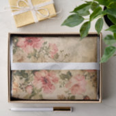 Vintage Florals Framing Pergament Collage Seidenpapier (Geschenk)