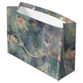 Vintage Florals Hintergrundtextur Große Geschenktüte (Rückseite Schrägansicht)