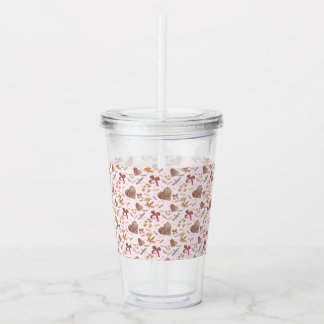 Vintage Florals & Paper Hearts Klarglas-Tumbler Acryltrinkbecher