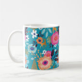 Vintage Florals, Rentier & Snowflake Muster Kaffeetasse (Links)