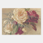 VINTAGE FLORALSCHWERE SCHWERE SCHWERPUNKTE GESCHENKPAPIER SET (Vorderseite 2)