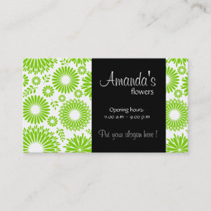 Vintage florengrüne Visitenkarte