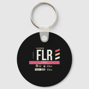 Vintage Florenz Italien Flr Flughafen Code Retro R Schlüsselanhänger