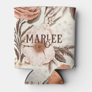 Vintage Florenz Siena Rosa Antike Boho Wildblume Dosenkühler