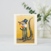Vintage Florida Alligator Postkarte (Stehend Vorderseite)