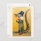 Vintage Florida Alligator Postkarte (Vorne/Hinten)