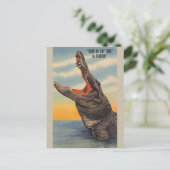 Vintage Florida-Alligatorpostkarte Postkarte (Stehend Vorderseite)