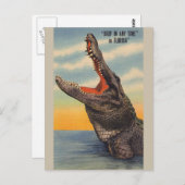 Vintage Florida-Alligatorpostkarte Postkarte (Vorne/Hinten)