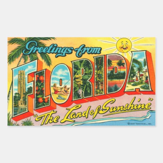 Vintage Florida Aufkleber (Vorderseite)