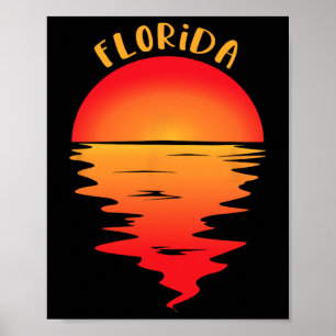 Vintage Florida Beach Sonnenuntergang T-Shirt - Re Poster