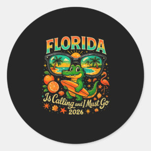Vintage Florida Gator Surfen Retrostrand 2026 Top Runder Aufkleber