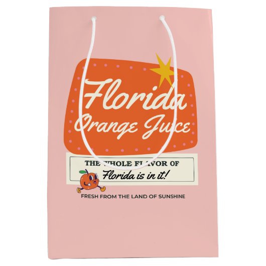 Vintage Florida-Geschenktasche Mittlere Geschenktüte (Vorderseite)
