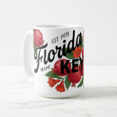 Vintage-Florida-Granatapfel Miami-Botanical-Frucht Kaffeetasse (Vorderseite Links)