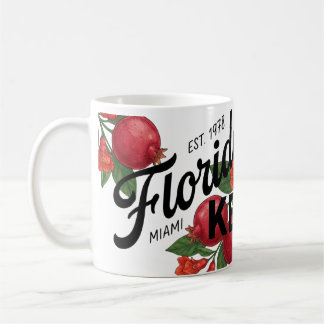 Vintage Florida Granatapfel Miami Botanische Fruch Kaffeetasse