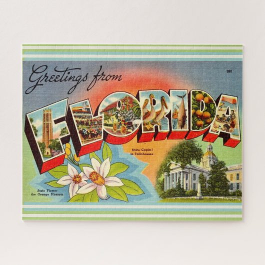 Vintage Florida-Gruß Puzzle (Horizontal)