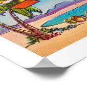 Vintage florida Grüße drucken Poster (Ecke)
