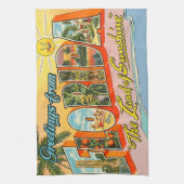 Vintage Florida-Grüße Geschirrtuch (Vertikal)