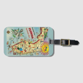 Vintage Florida Karte Gepäckanhänger