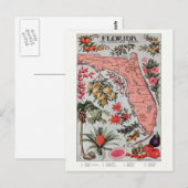 Vintage Florida-Karte Postkarte (Vorne/Hinten)
