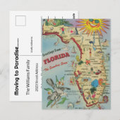 Vintage-Florida-Karte Umzug/Umzug Postkarte (Vorne/Hinten)